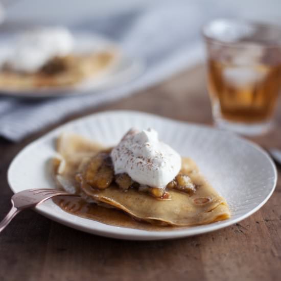 Bananas Foster Crepes - Recipe photo by modestmarce