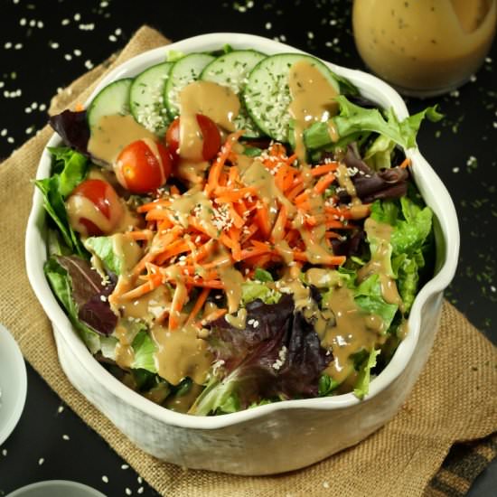 Oil-free Tahini Goddess Dressing - Recipe photo by TheVegan8