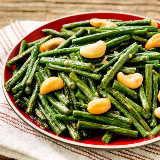Chinese Long Beans with Cashews - Recipe photo by magnolia days