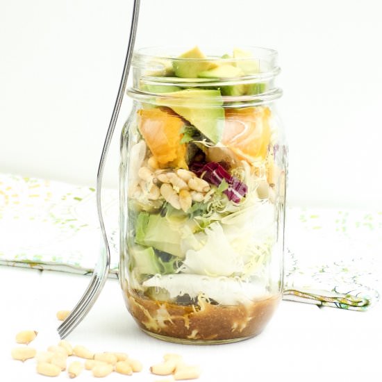 Mason Jar Avocado Orange Salad - Recipe photo by deandarporcasa