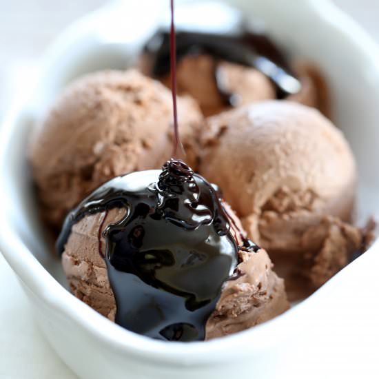 No Churn Chocolate Ice Cream - Recipe photo by gfshoestring