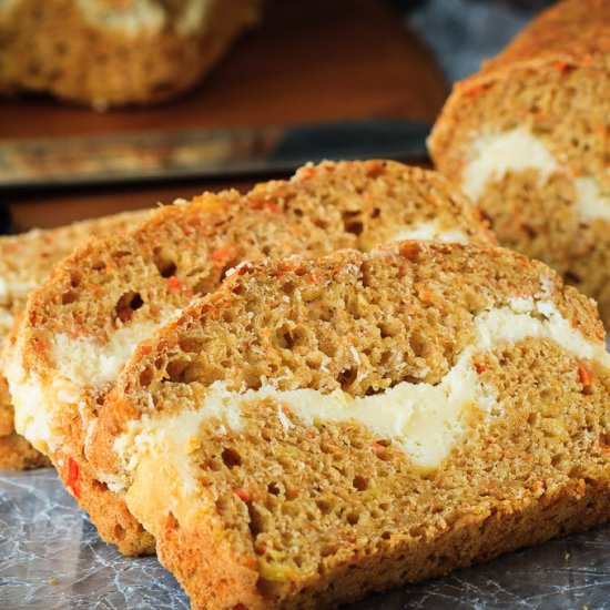 Cream Cheese Filled Carrot Bread - Recipe photo by bake.eat.repeat.