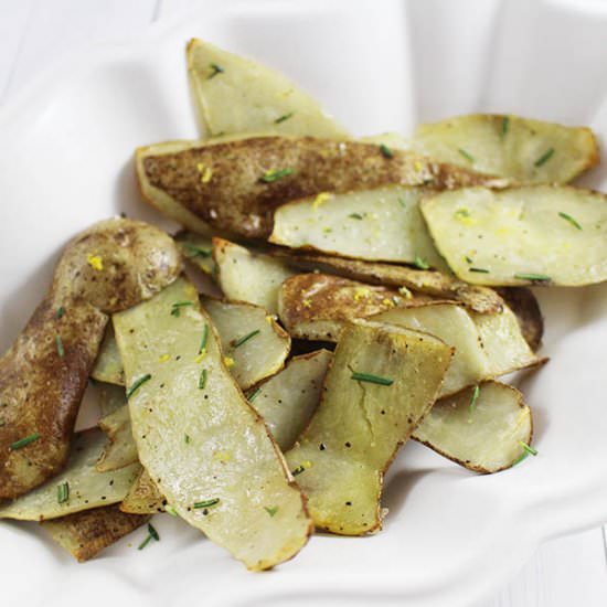 Potato Crisps with Rosemary - Recipe photo by Savvy in the Kitchen