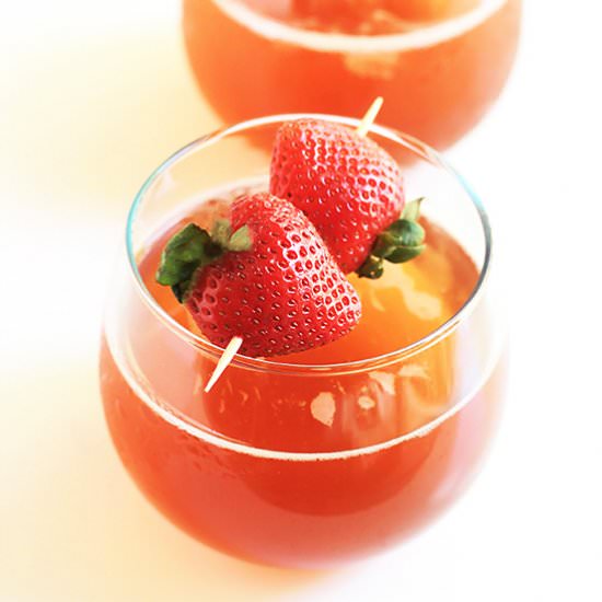 Sparkling Strawberry Shrub - Recipe photo by Thewholeserving