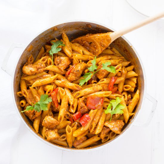 Puerto Rican Chicken Pasta - Recipe photo by kitchengidget