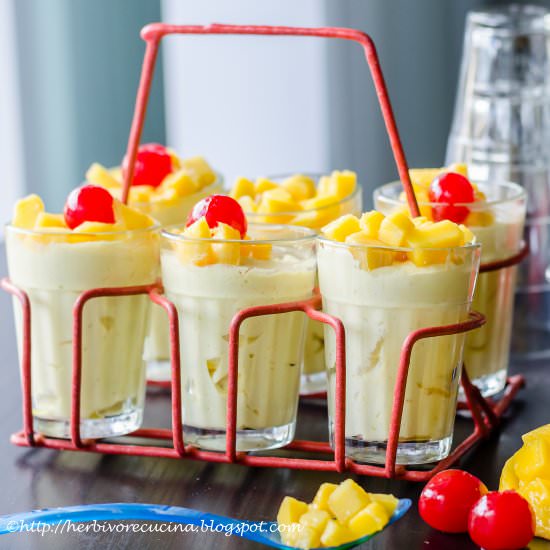 Eggless Mango Mousse - Recipe photo by Herbivore Cucina