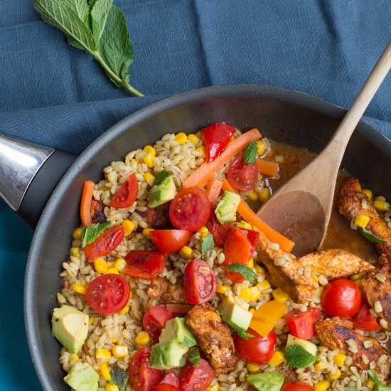 Chicken, Avocado & Barley One-Pot - Recipe photo by foodandfitnessalways
