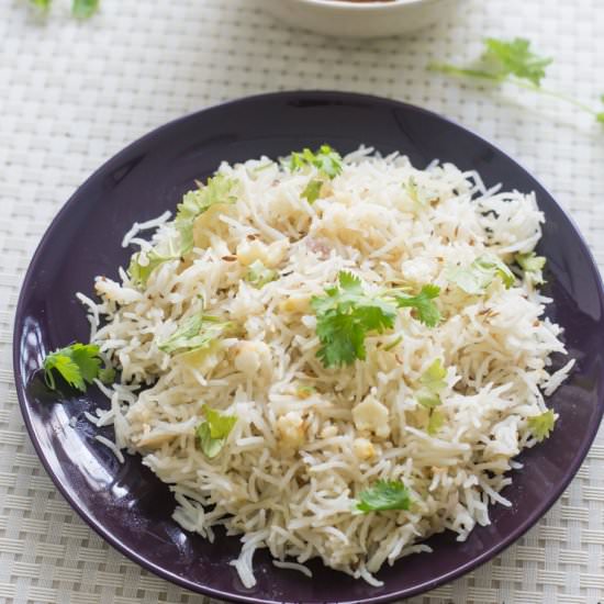 Crumbled Paneer and Jeera Pulao - Recipe photo by Akila
