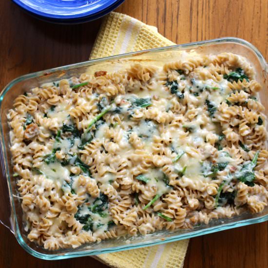 Sausage, Spinach & Cheddar Casserole - Recipe photo by frugalnutrition