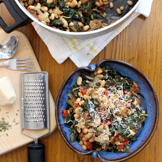 One Pot Sausage, White Beans, & Kale - Recipe photo by frugalnutrition