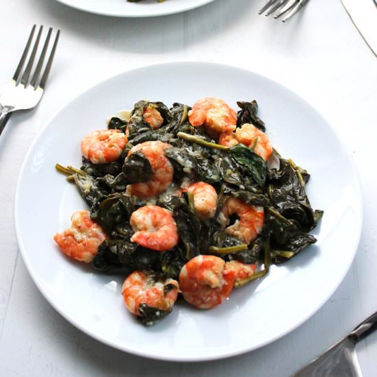 Shrimp and Spinach Stir-Fry - Recipe photo by acleanplate