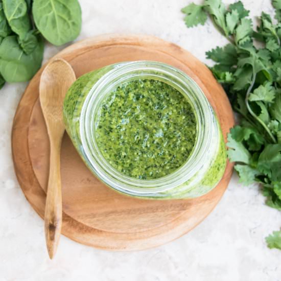 Spinach Pea Pesto - Recipe photo by ohsweetcitrus