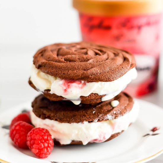 Rose Choc Spritz Ice Cream Sandwich - Recipe photo by Cakes By Chichi