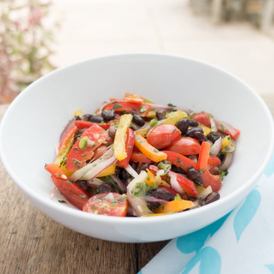 Cilantro Lime Black Bean Salad - Recipe photo by Devour Nutrition