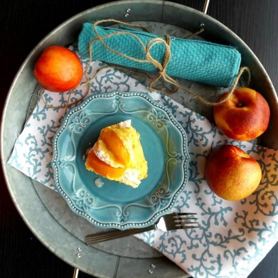 Homemade Summer Peach Pound Cake - Recipe photo by sewlicious