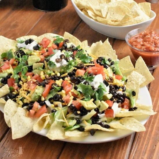 Beefy Taco Salad for a Crowd - Recipe photo by The Spicy Apron