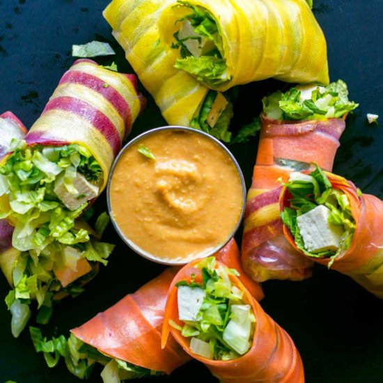 Easy Vegan Salad Rolls - Recipe photo by passtheplants