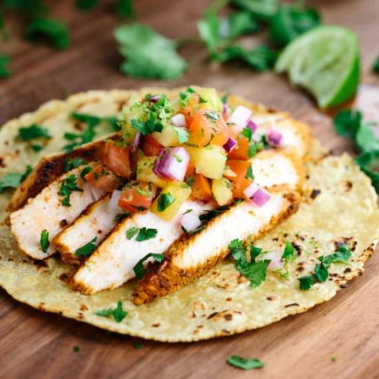 Blackened Chicken Tacos - Recipe photo by Jessica Gavin