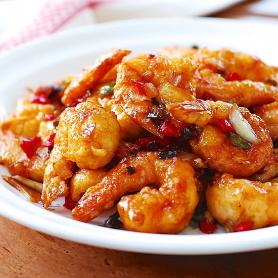 Kkanpung Shrimp - Recipe photo by hyosunro