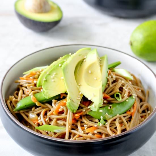 Sesame Soba Noodle Salad - Recipe photo by yestoyolks