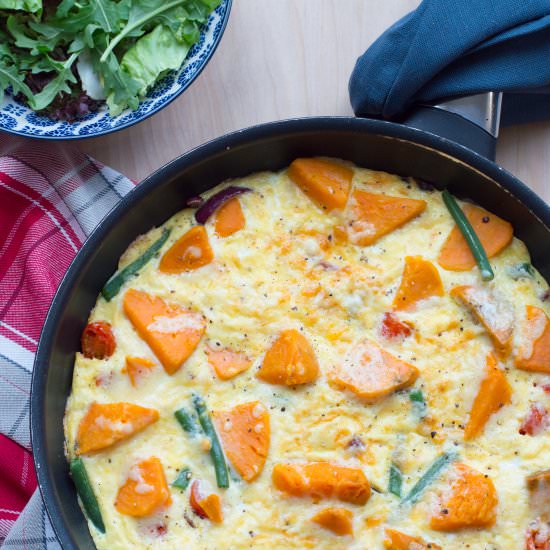 Sweet Potato & Green Bean Frittata - Recipe photo by foodandfitnessalways