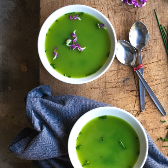Nettle Soup with Chives - Recipe photo by jernejkitchen