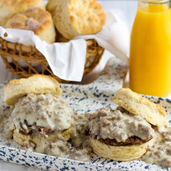 Extreme Cheddar Biscuits and Gravy - Recipe photo by amiller1119
