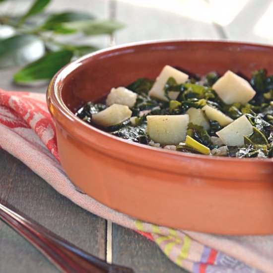 Portuguese Turnip Green Soup - Recipe photo by Kitchengetaway