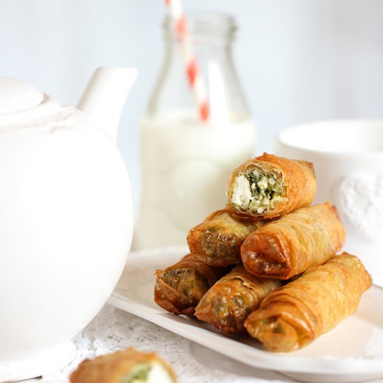 Spinach White Cheese Filo Rolls - Recipe photo by AngellovesCooking