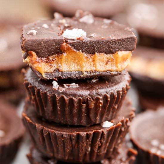 Peanut Butter Caramel Cups - Recipe photo by bakerita