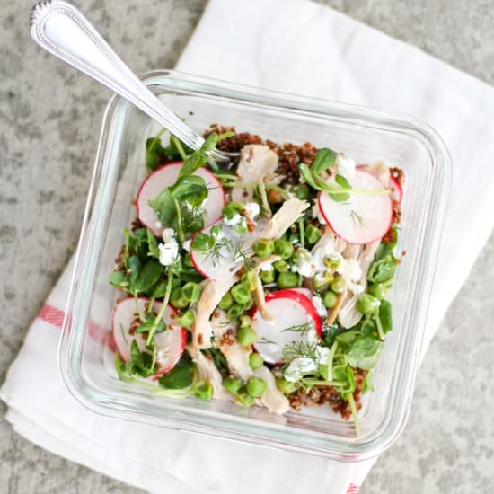 High Protein Red Quinoa Salad - Recipe photo by fritesandfries