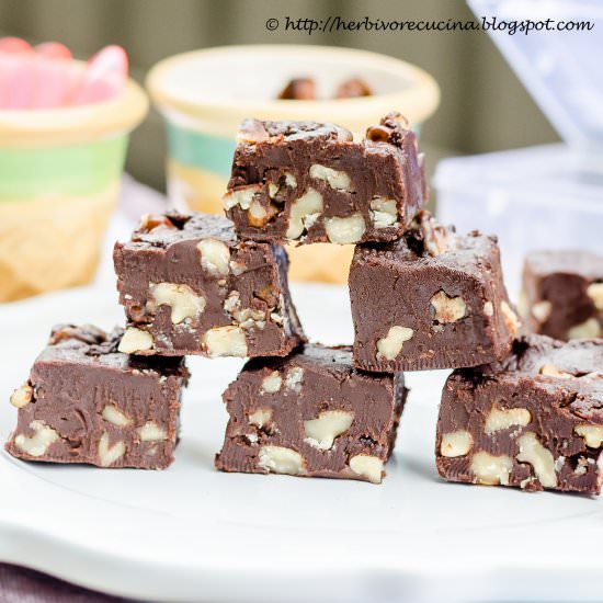 Lonavala's Chocolate Walnut Fudge - Recipe photo by Herbivore Cucina