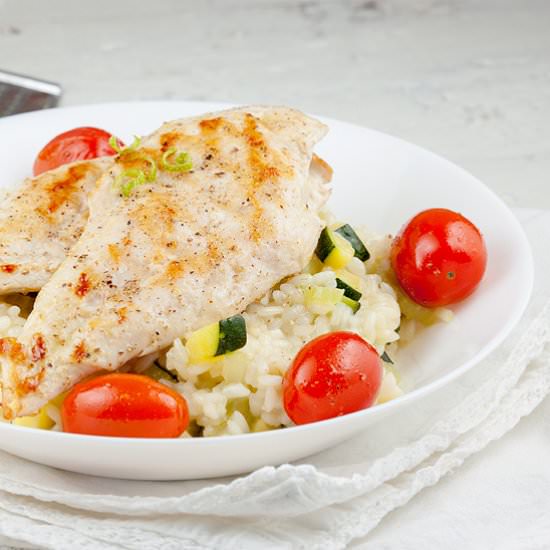 Grilled Chicken Risotto - Recipe photo by ohmydish