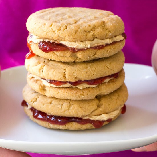 Peanut Butter and Jelly Cookies - Recipe photo by ChefSavvy