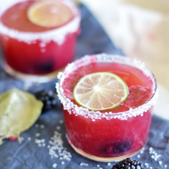 Blackberry Tomatillo Margarita - Recipe photo by BoxwoodAvenue