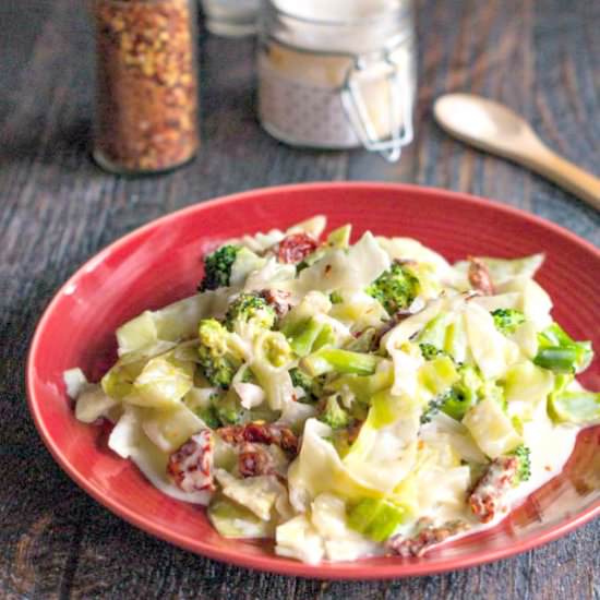 Creamy Sun Dried Tomato Cabbage - Recipe photo by MyLifeCookbook