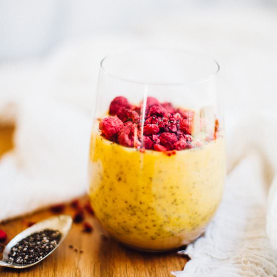 Mango Turmeric Chia Pudding - Recipe photo by frolic chocolate