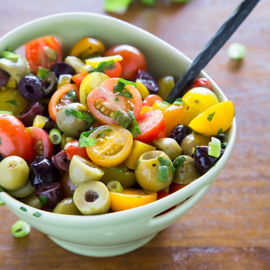 Tomato and Olive Salad - Recipe photo by GarlicMatters