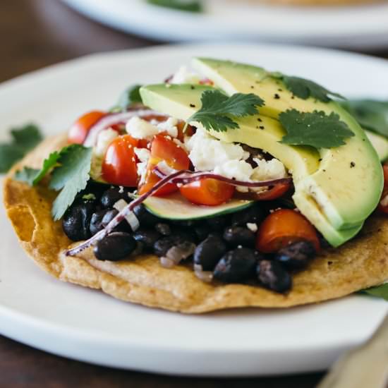 Black Bean Mexican Pizza - Recipe photo by Downshiftology