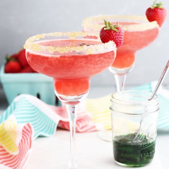Strawberry Margaritas with Jalapeno - Recipe photo by 3 Yummy Tummies