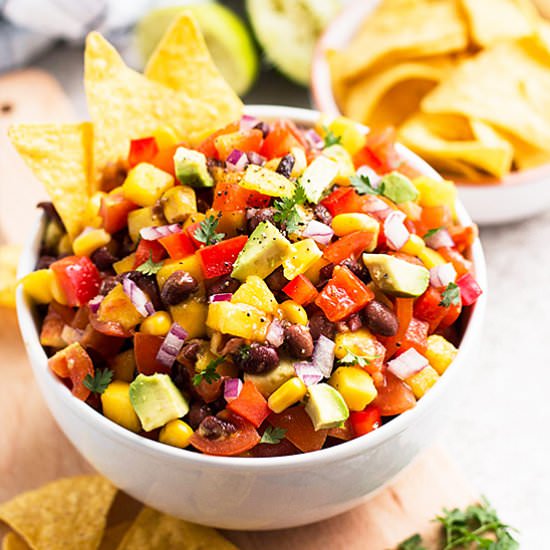 Avocado, Mango & Black Bean Salsa - Recipe photo by savorynothings