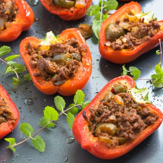 Easy Paleo Mexican Stuffed Peppers - Recipe photo by WhittyPaleo