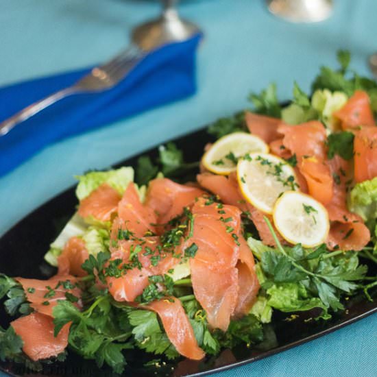 Homemade Lox & Parsley Salad - Recipe photo by TacoBoutFood