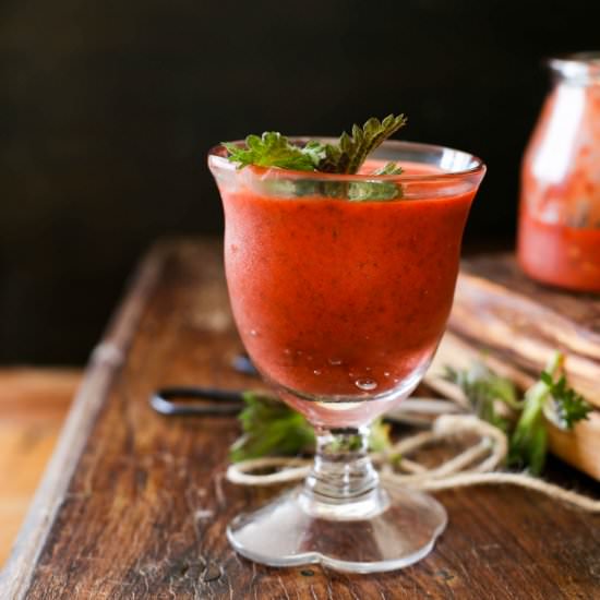 Strawberry Nettle Smoothie - Recipe photo by a lemon tree cafe