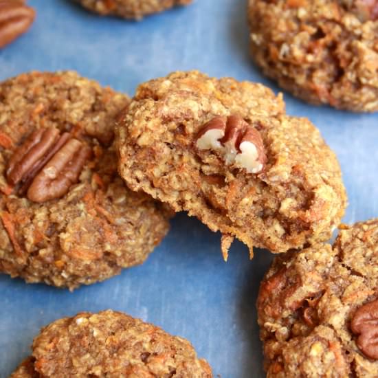 Carrot Oat and Pecan Cookies - Recipe photo by The Desserted Girl