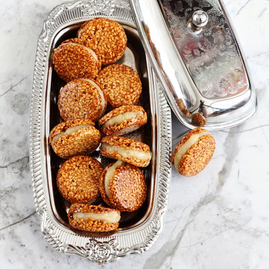Sesame Cookies with Halva Filling - Recipe photo by The_Cookie_Fairy