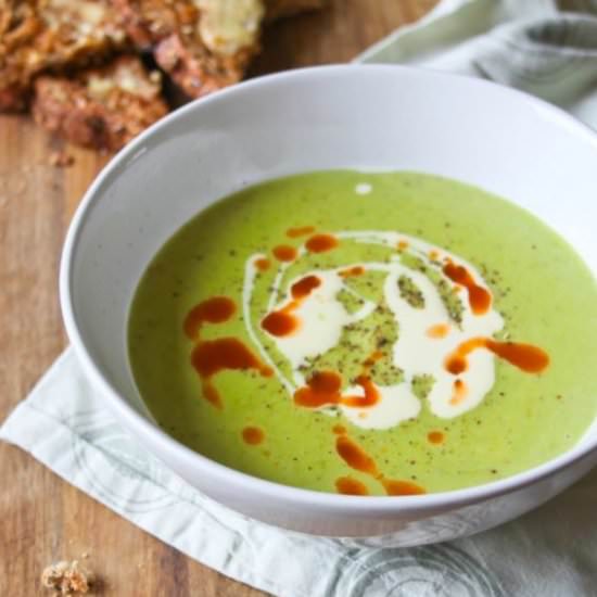 Asparagus and Cheddar Soup - Recipe photo by Snacktothefuture