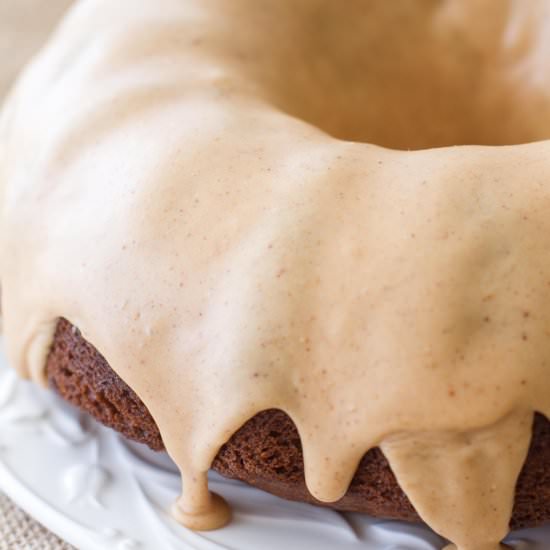 Banana Bundt with Peanut Butter - Recipe photo by a latte food