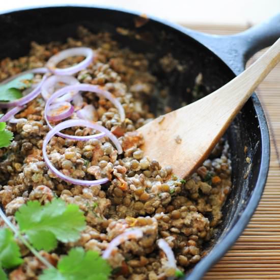 Tahini lentils - Recipe photo by teaspoonliving