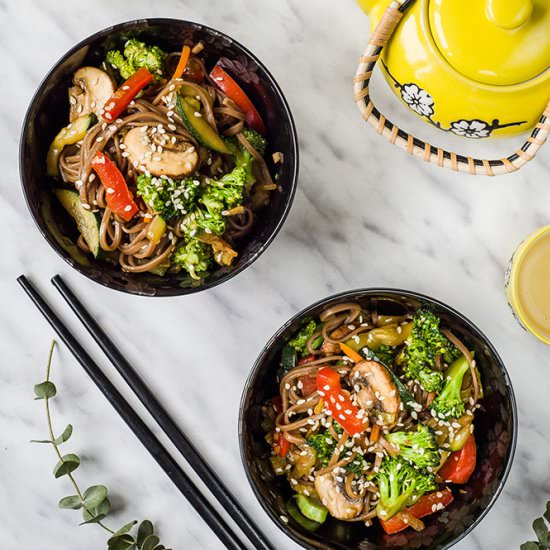 Soba noodles with broccoli - Recipe photo by PannaM